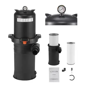 200 Sq Ft Cartridge Pool Filter Valve 9000 GPH Swimming Pool Filtration System, Durable PVC Construction, Easy Installation, High Flow Rate for Inground and Above Ground Pools, Replacement Valve for Pool Filters