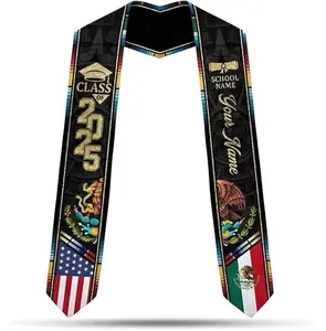 [Made-to-Order]Customized Mexican Graduation Sash, Mexico Graduation Stole Class of 2025, Mexican Sash for Graduation 2025, Full