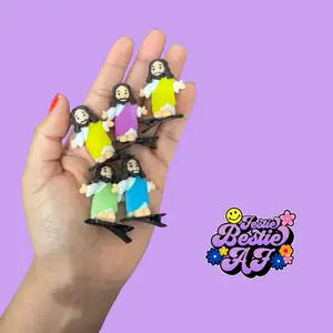 5 pack Jesus Clips Rave Trinket EDM & Plur Festival Clips with Unique Designs for Elegant Fashion