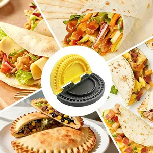 4-in-1 Corn Tortilla Sealer Press – Adjustable for 4”-6”-8”-10” Corn Tortillas and Tacos/Corn Rolls Making Tools | Easy to Clean, BPA-Free, Durable, and Ideal for Home Cooking – Kitchen Essentials (Yellow and Black)