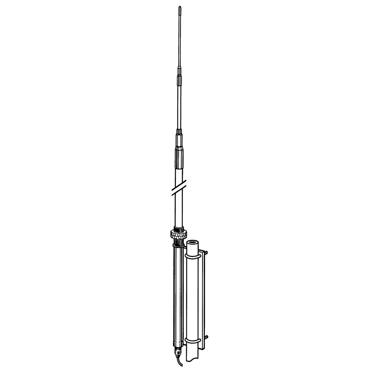 212 MAIN High Power Base Station Antenna, 24 ft Modular 3-Piece Design for 10-11m Bands, 5/8 Wave with 5.2dBi Gain, Handles 5000W, 3-Piece Modular Design, Balanced Band, 5.2 Dbi Gain, Boating