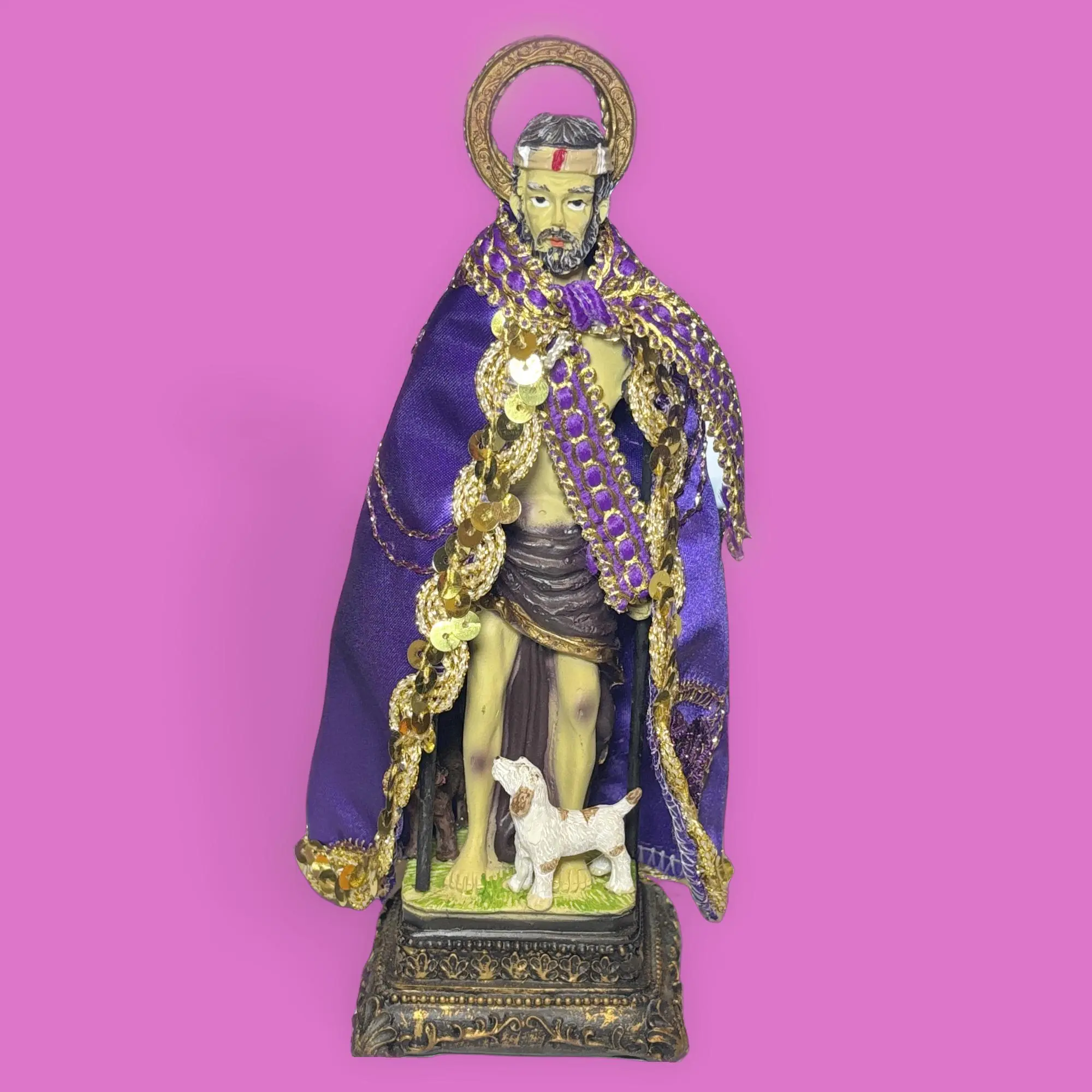 San Lazaro Statue, 8-in Religious Decoration with Cape Detail, Stylish Religious Decor for Home Decor Accent