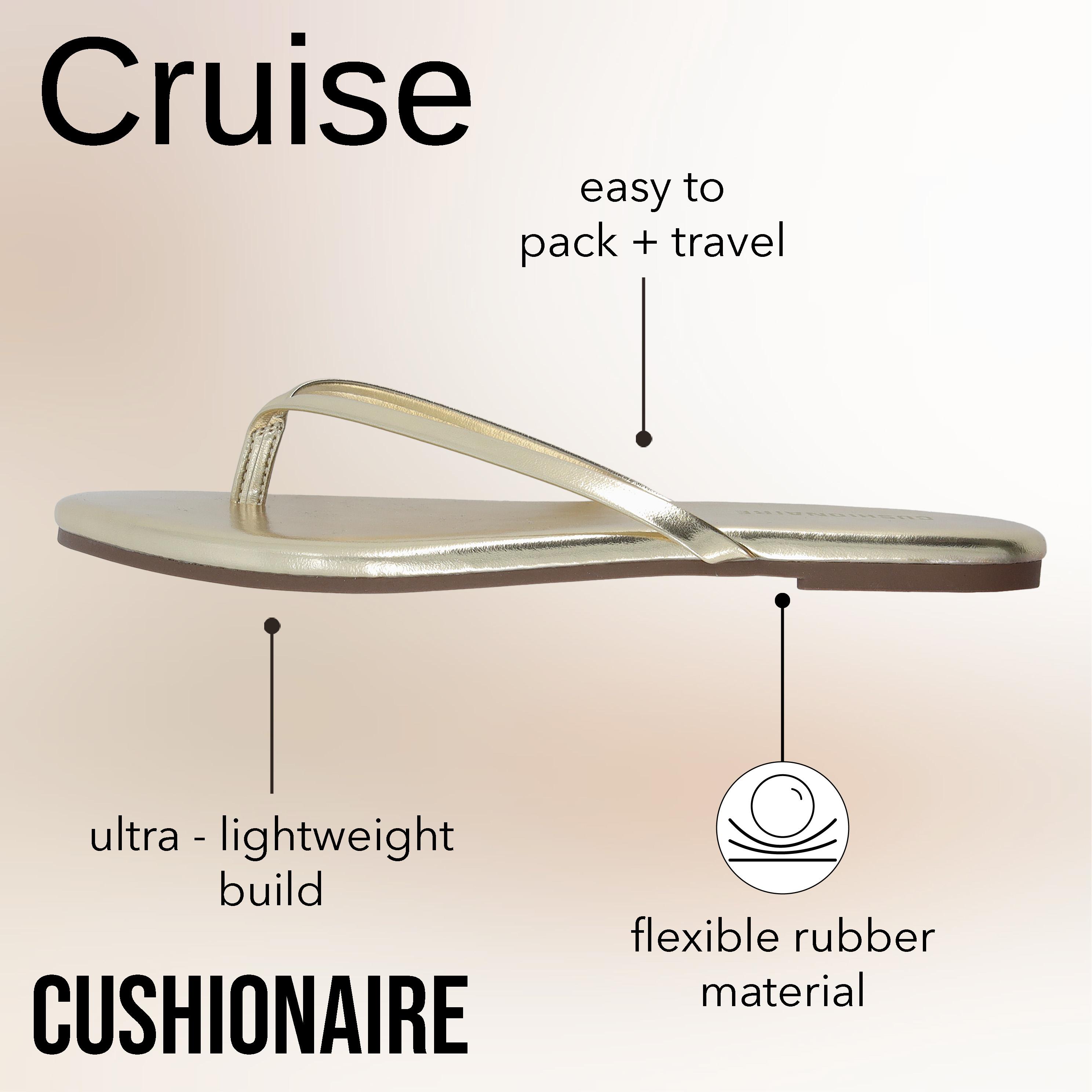 Cushionaire Women's Cruise Minimalist Flip Flops | Beach Vacation Essentials | Casual Summer Sandals for Women Cushionaire Women's Cruise Minimalist Flip Flops | Beach Vacation Essentials | Casual Summer Sandals for Women