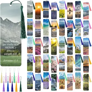 120 Pack Separadores De Biblia En Espanol La Biblia En Espanol Spanish Christian Verses Bookmarks Books with Tassels Inspirational Church Supplies for Women Student School Church Study Group