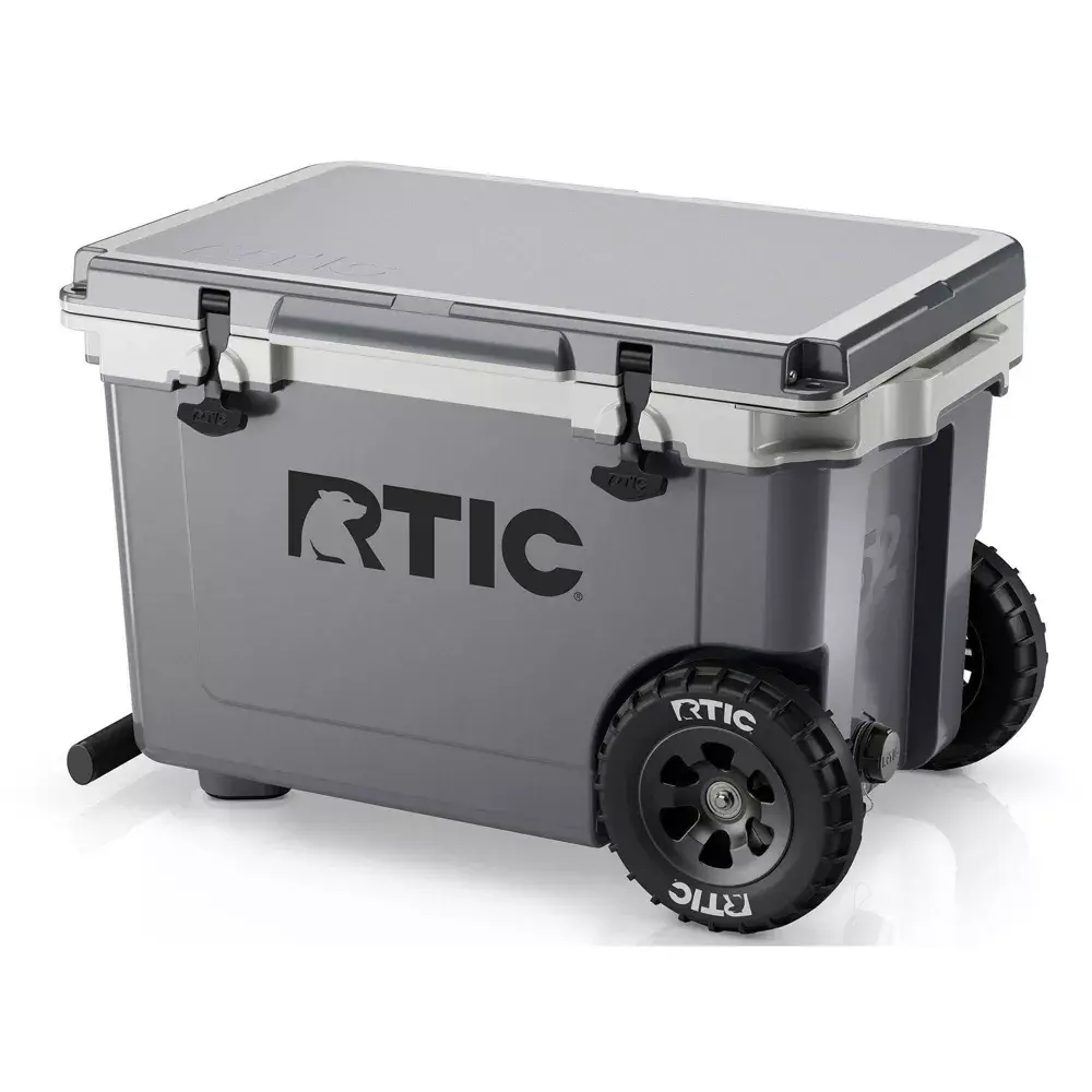 RTIC Outdoors 52qt Ultra-Light Wheeled Hard Sided Cooler - Gray: Polypropylene Material 78 Can Capacity