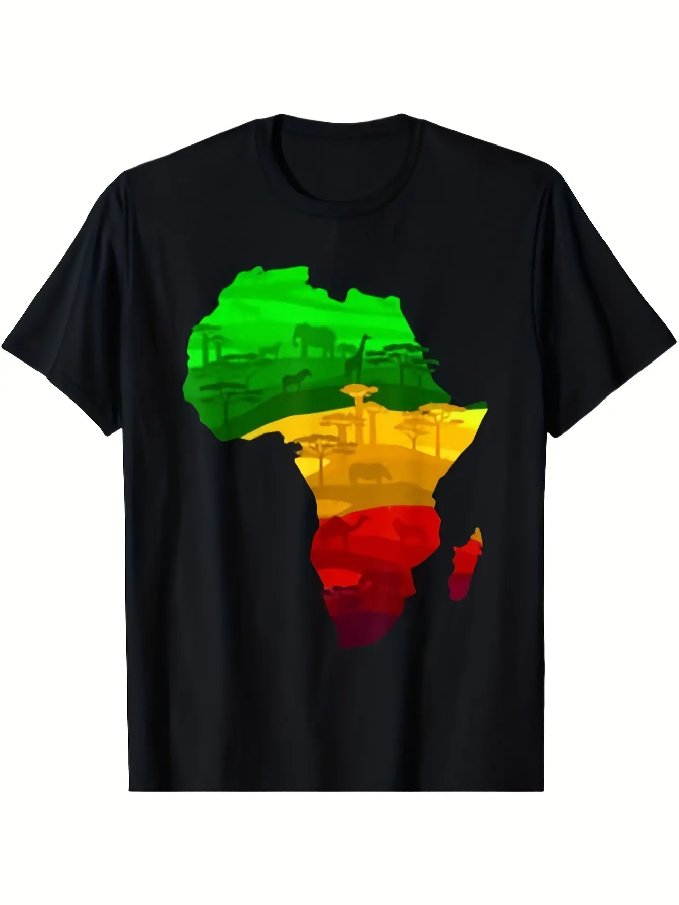 Juneteenth African Pride T-Shirt - Vibrant Africa unisex soft cotton short sleeve t shirt, vintage graphic casual tee for men women teens, perfect birthday holiday gift for camping travel gym daily street casual wear
