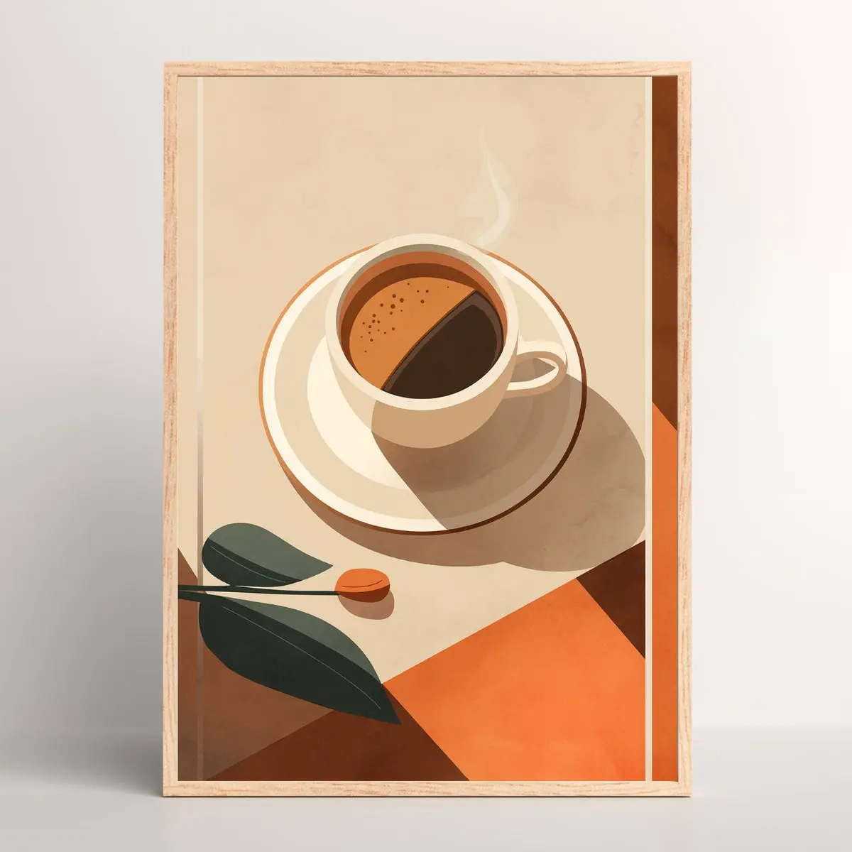 Vintage Coffee Poster | Terracotta Morning Vibe Coffee Wall Art |Coffee Print | Boho Decor | Coffee Lover Gift| Frameless Poster