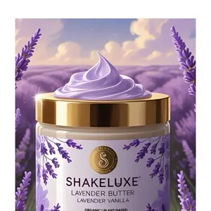 ShakeLuxe Skincare Lavender Vanilla Body Butter - Nourishing Shea Butter & Coconut Oil for Hydrated Skin - Body Care