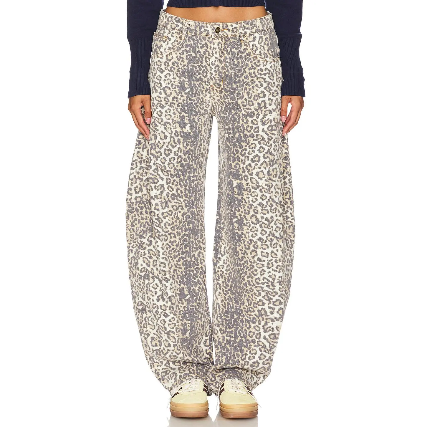 LIONESS Horseshoe Jeans in Leopard Fade - TikTok Shop