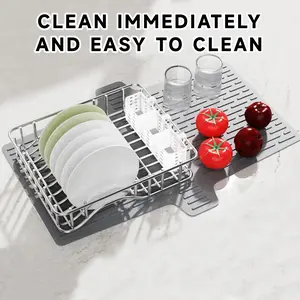 RYCTECH Silicone Sink Divider Mat - No Smell, Stainproof Kitchen Protector | Ultra-Soft Sink Saddle Pad | No-Suction Design | Dishwasher Safe | Divided Sink Mat for Glassware & Dishes, Dealsforyoudays