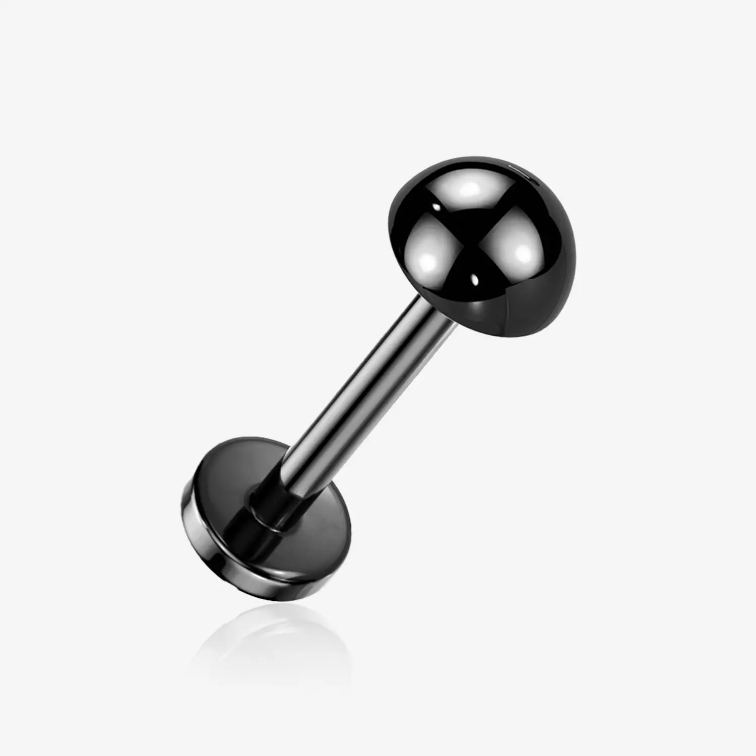 Implant Grade Titanium OneFit Threadless Blackline Dome Top Flat Back Labret