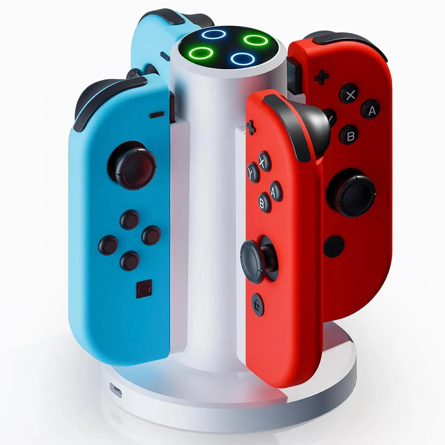 Joycon  Dock for  Controller,  Accessories Compatible with Joycon,4 in 1 Charger with a USB Type-C Cord (White)