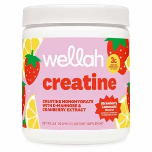 Wellah Creatine for Women - Creatine Monohydrate with Dandelion & Cranberry Extract (50 Servings, Strawberry Lemonade)