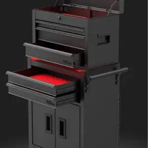 20-Inch Heavy Duty Steel Tool Chest, 400 lbs Capacity, Black