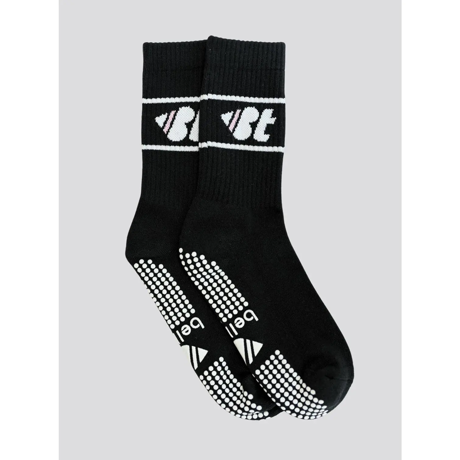 Pilates Grip Socks – Non-Slip, Ultra Soft – Black, Athletic Socks, Reformer