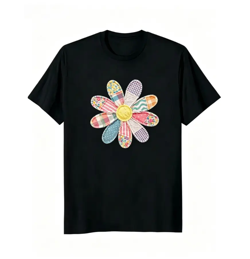 Women's Lady Soft  Daisy Print Casual Tshirt - Tee, Sweet Gift for Her