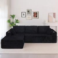 Black-Left Facing Chaise