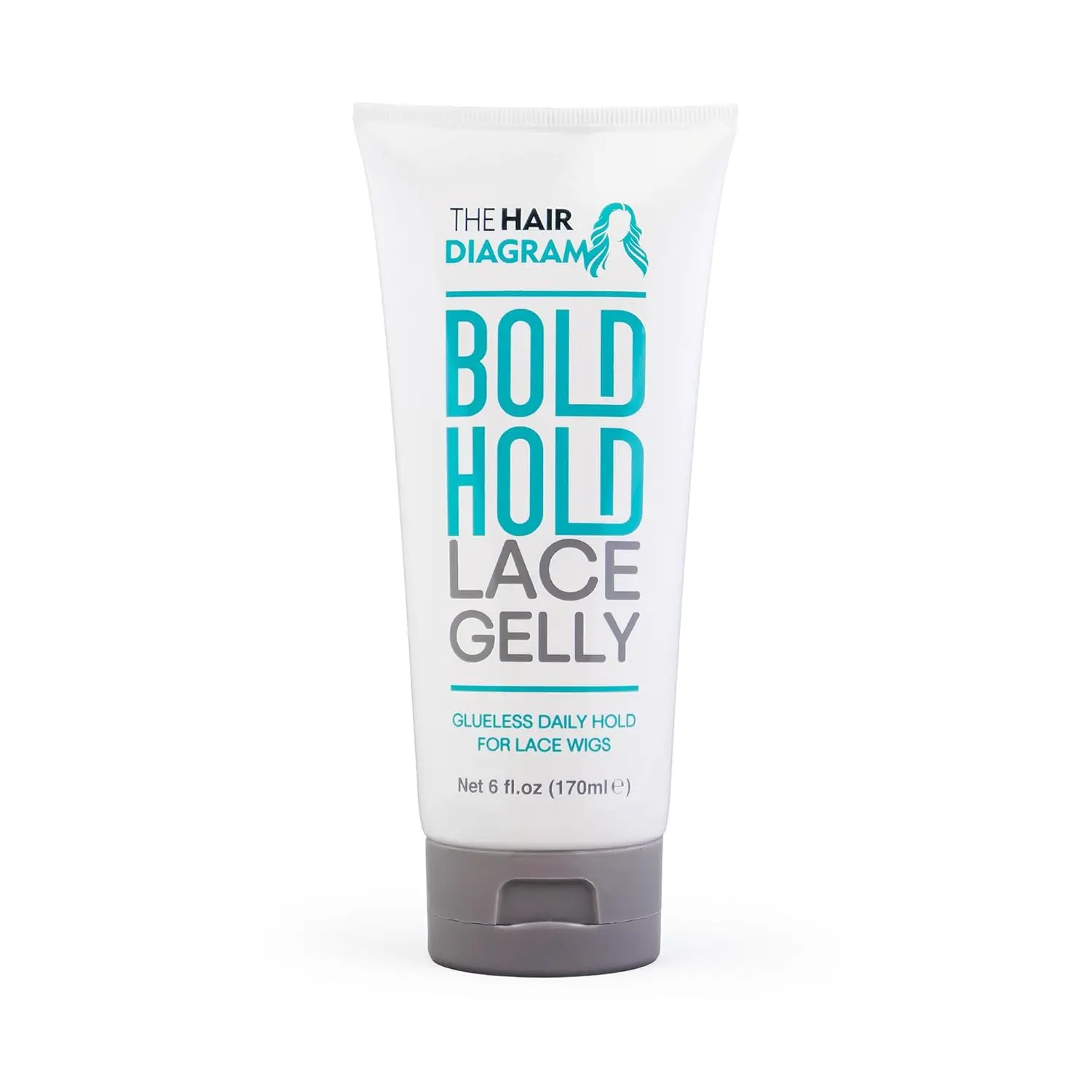 The Hair Diagram - Bold Hold Lace Gelly - Glueless - Temporary Hold Lace Melt Gel for Front Wigs and Hair Systems - Styling Agent for Baby Hairs - Non Toxic - Alcohol Free - Water Based Formula - 6oz