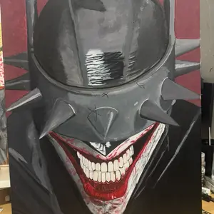 The Batman Who Laughs: The Grim Knight Acrylic Paint On A 20X16 Canvas Painting