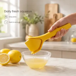 Manual Lemon Citrus Squeezer, Easy Handheld Fruit Juice Extractor with Vertical Press Design, Compact Kitchen Juicer for Lemons, Limes & Small Citrus, Fresh Juice Tool for Home, Picnic, Camping & Drinks