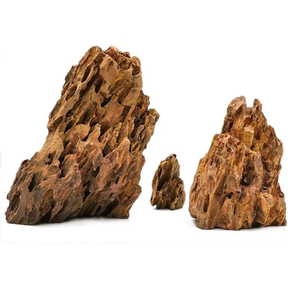Dragon Rock Carefully Selected Mixed Sizes, Decorative Aquarium Rocks, Aquarium Stones for Fish Tank (10lb-Extra Large)