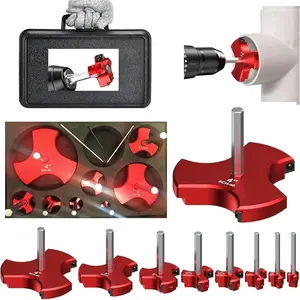 RQG 3 Blade PVC Pipe Reamer Kit,Pipe Fitting Reamer Tool, PVC Fitting Saver for SCH40, ABS, CPVC Pipe,with Tungsten Carbide Blade,Tool Sizes: 1/2", 3/4", 1", 1-1/4", 1-1/2", 2", 3", 4" (8 Pcs)