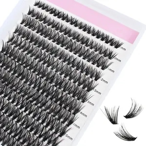 Lash Clusters Eyelashes Extensions Kit for Daily Use 30D 40D 50D 60D 80D 100D D Curl 9 - 16mm Mixed Length Voluminous Look Cruelty - Free Fibers