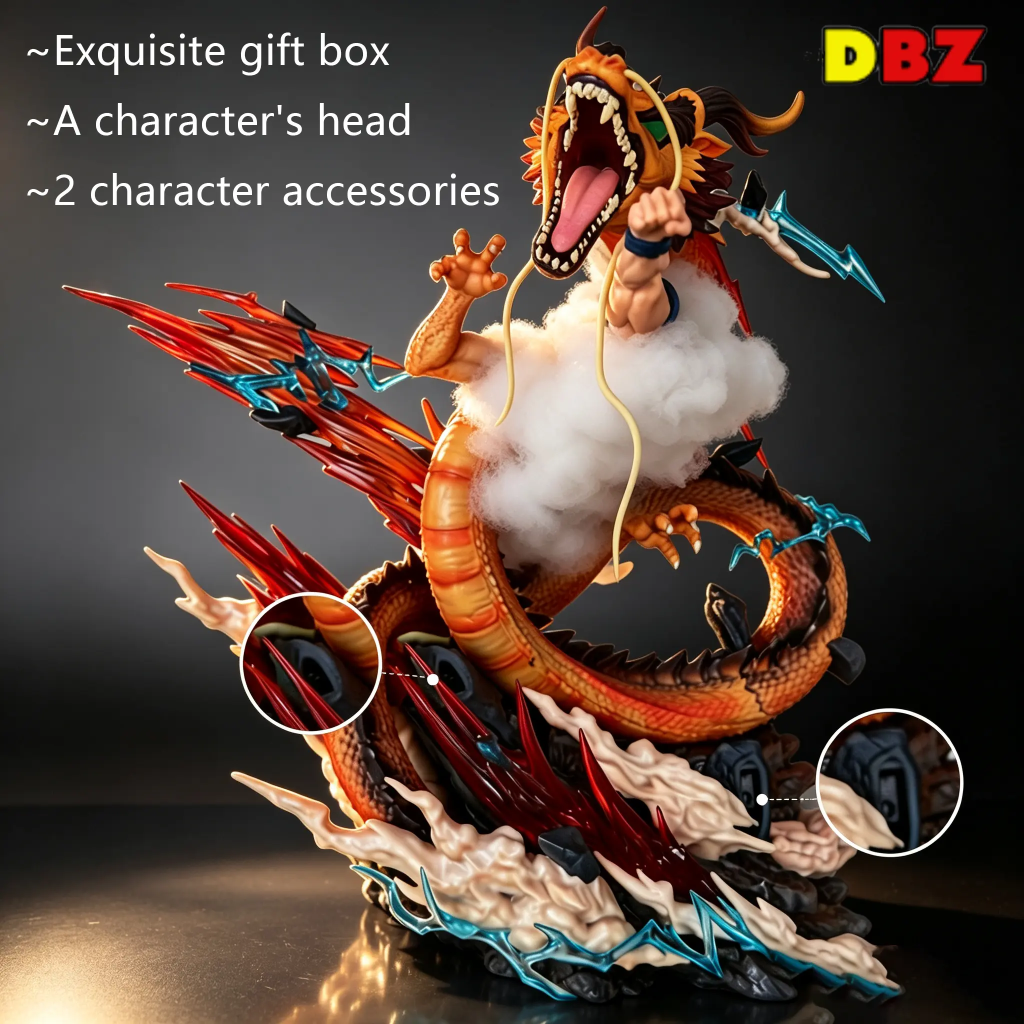 DBZ anime Shenron Dragon Z & 3 Father-Son Character Figure Set (27cm) – 3D Sculpted Highly Detailed Handcrafted PVC Statue, Must-Have Anime Collectible with Premium Gift Box for Home Decor & Holidays