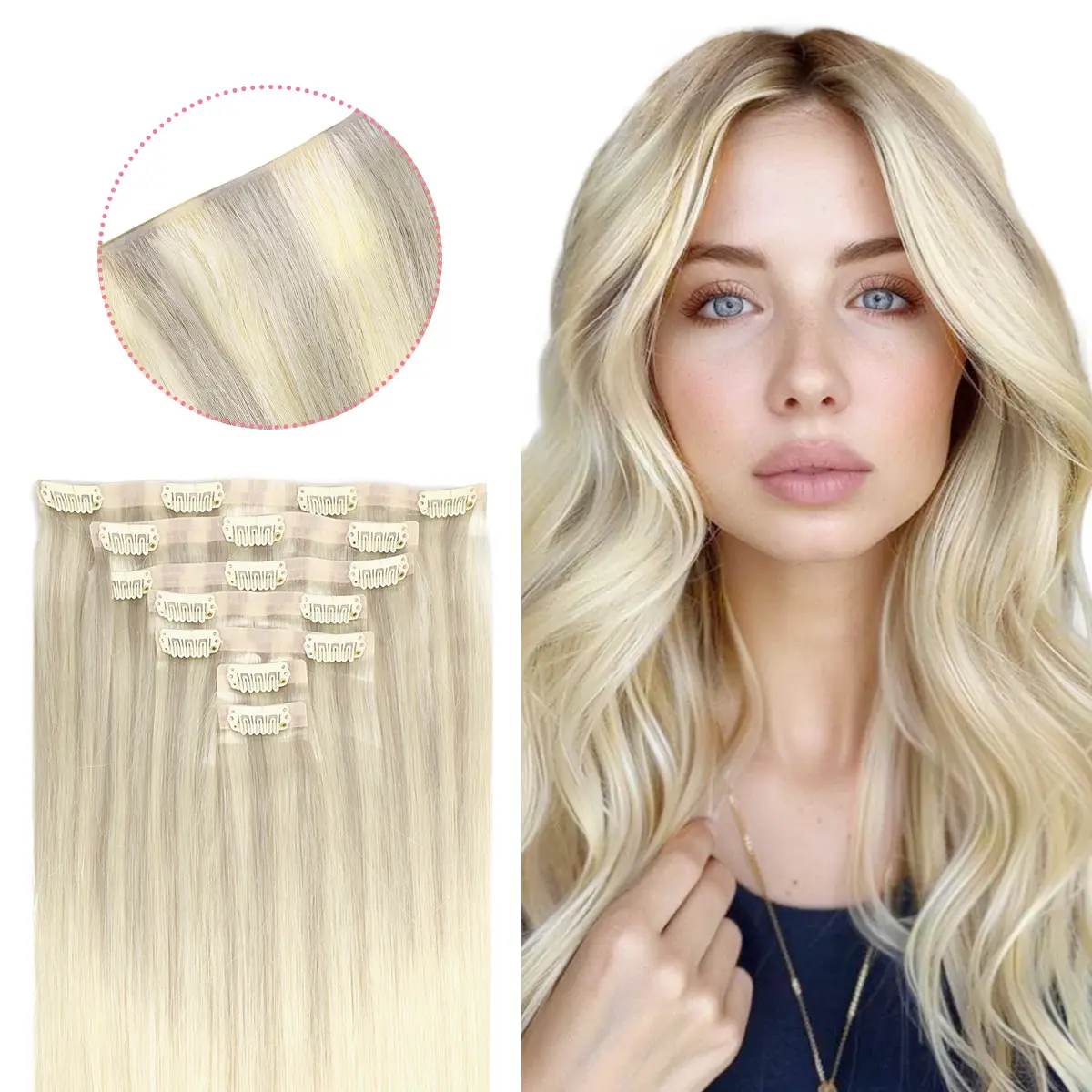 #17/22/60 Platinum Blonde Balayage 