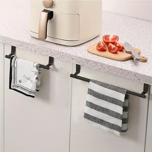 1pc towel pole, bathroom door towel rack, bathroom accessories, non perforated cabinet door hanger, cabinet door back towel single pole