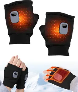 Rechargeable Heated Gloves for Women Men, 2026 Upgraded Smart Thermostatic Fingerless Heating Gloves, Electric Hand Warmers for Work Indoor Outdoor Winter Essentials