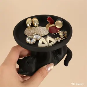 Cute Kitten-Shaped 3D Cat Tray - Multi-Use Desktop Storage Box with Brushed, Lightweight Plastic Suitable for Jewelry, Key Holder, Skincare Display - Adorable Cat-Themed Gift for &, Jewelry Trays, Home Organizer