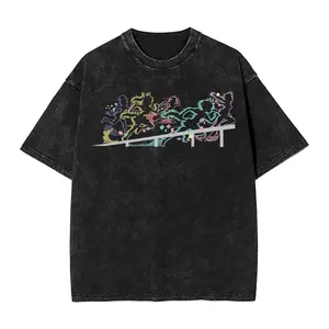 valentine shirts UmaMusu Haru Urara Uma 3Musume T Shirts Hip Hop Washed Oversize T-Shirt  Vintage for Men Women Tops Streetwear Printed Tops Tees