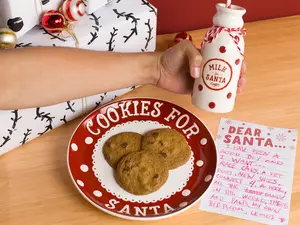 Christmas Santa's Milk Jug & Cookie Plate Set