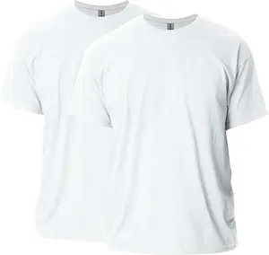 2 Pack Gildan Unisex-Adult | Ultra Cotton | T-Shirt, Style | Solids: 100% Cotton, Antique Heather Classic Fabric Menswear Top Black Grey