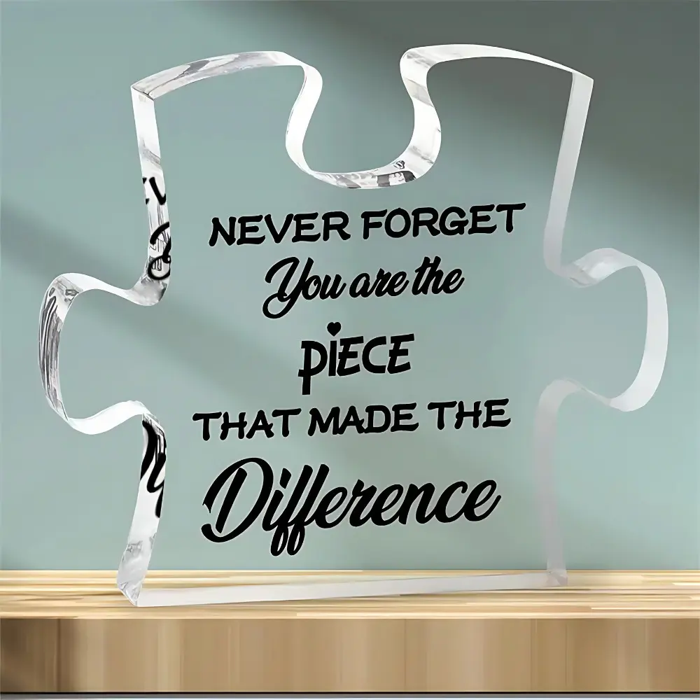 1pc, Leaving Gifts For Colleagues Women Friend Puzzle Piece Acrylic Plaque Teacher Leaving Gifts For Women Thank You Gifts For Colleagues Nurses Retirement Gifts For Women Men Centerpieces