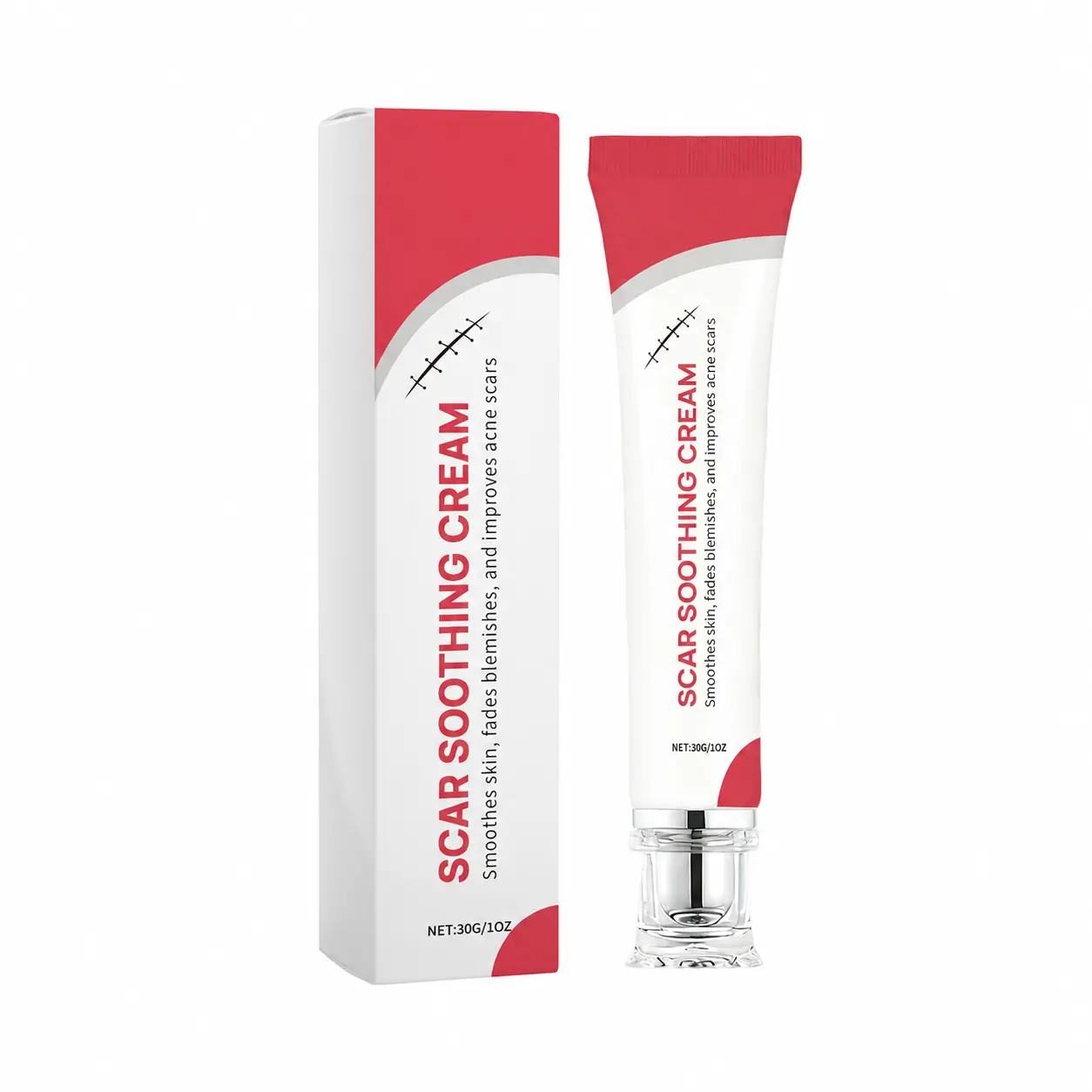 Professional Silicone Scar Care Gel, Advanced Moisturizing Cream for the Appearance of Acne Marks, Burn Marks, Old & Dark Scars, for Face & Body, 30 g (1.06 oz)
