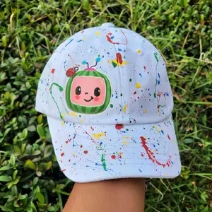 Custom Kids Birthday Hat with Colorful Design, Featuring Fun Cartoon Character and Decorative Accents