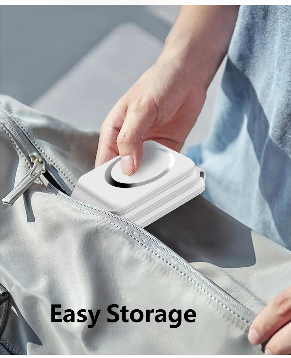 Charging Station for Apple Multiple Devices - 3 in 1 Foldable Magnetic Wireless Charger Dock - Travel Charging Pad for iPhone 16 15 14 13 12 Pro Max Plus Watch & Airpods