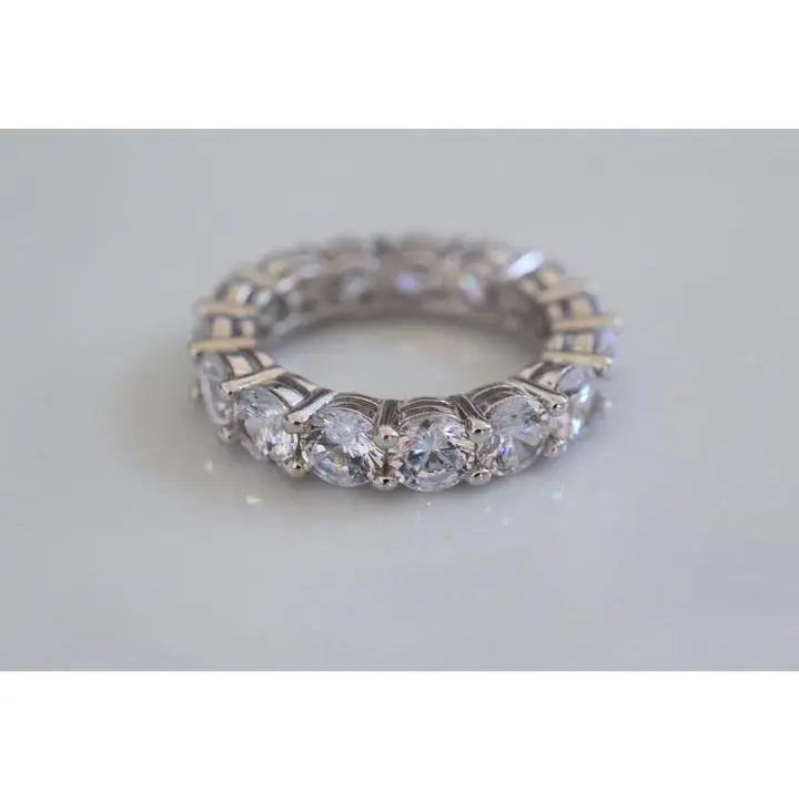 18k White Gold Plated Eternity Band