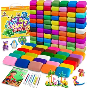 Air Dry Clay 100 Colors  Clay Non-Sticky Soft Air Dry  Clay, Moldable Super Light Clay with Sculpting Tools, Guide,  for Arts, Crafts