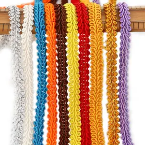 5Meters 8mm Trim Sewing Lace Gold Silver Centipede Braided Lace Ribbon Home Party Decoration DIY Clothes Curve Seing Lace