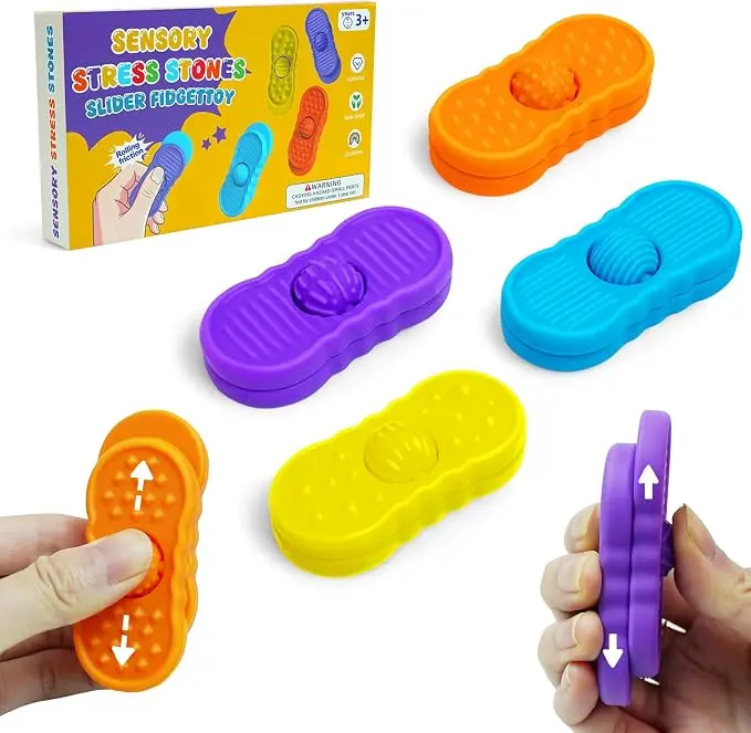 stress-relief sensory stone children's silicone toy Sensory Fidget Toys stress-relief board