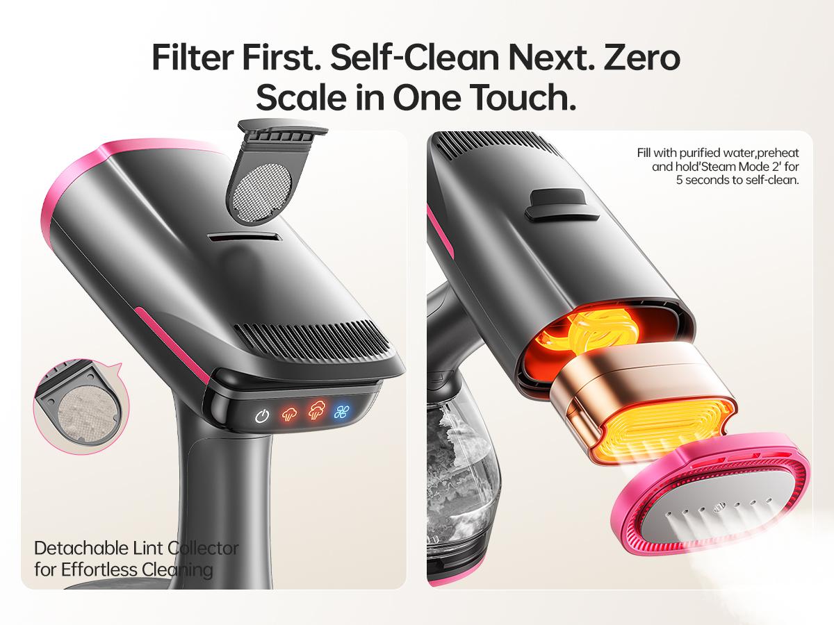 Dr.flash Vacuum Garment Steamer, Suction Steamer &Iron 2 In 1,270ml Big Capacity, 1400W Handheld Clothes Steamer, Portable Travel & Household Iron for Clothes, Fabrics, Large Cerannic Heat Panel Dr.flash Vacuum Garment Steamer, Suction Steamer &Iron 2 In 1,270ml Big Capacity, 1400W Handheld Clothes Steamer, Portable Travel & Household Iron for Clothes, Fabrics, Large Cerannic Heat Panel