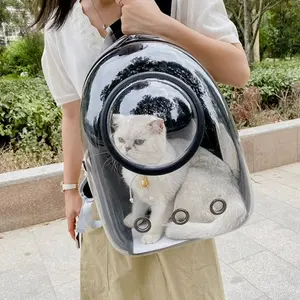 Adjustable Pet Backpack Harness Bag for Small Dogs Cats Rabbits, Travel Camping Hiking, Lightweight Comfort Fit Design