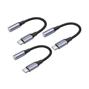 USB-C to 3.5mm AUX Adapter (3 Pack), Type-C Jack Adapter