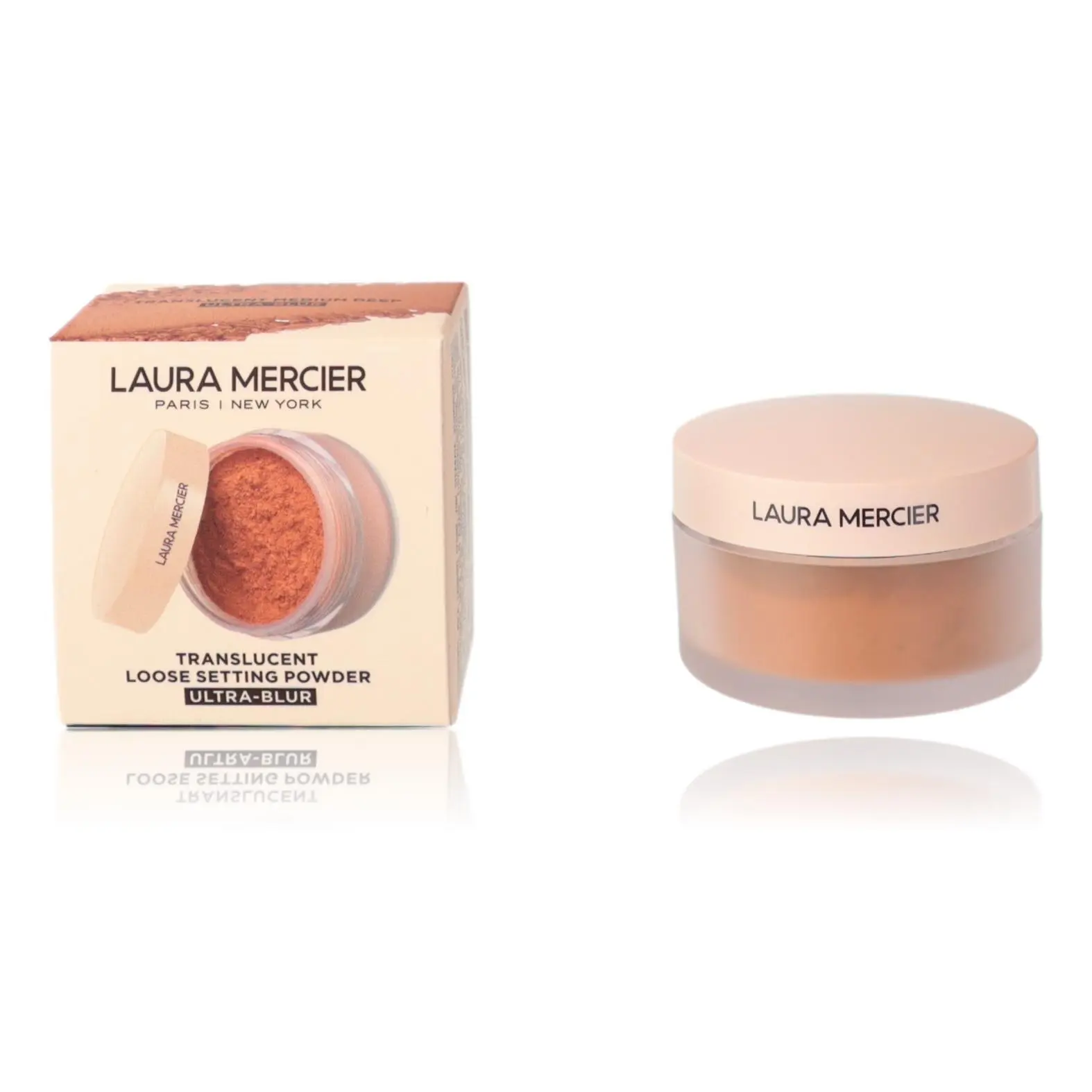 LAURA MERCIER Ultra-Blur Translucent Setting Powder, Talc-Free Loose Powder for a Flawless Matte Finish, Medium Deep, 0.21 oz