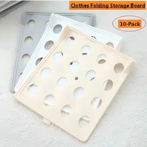 10-Piece Set Colorful Clothing Folding Organizer, Breathable Design, Stackable Space-Saving, Easy-To-Use Closet Storage Solution
