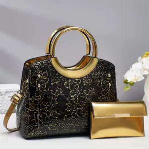 Crocodile pattern pu leather handbag