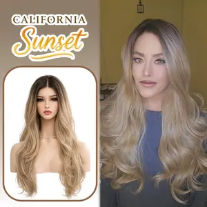 SUNNYMAY Japan Silk Premium  Series「California Sunset」13x3 Lace Front Synthetic Fiber  Nordic Style Hairline No Gel Design Low Density 120% lace front beard  only valentines gifts for gf honey blonde  ash blonde  glueless  ready to wear wig fashion